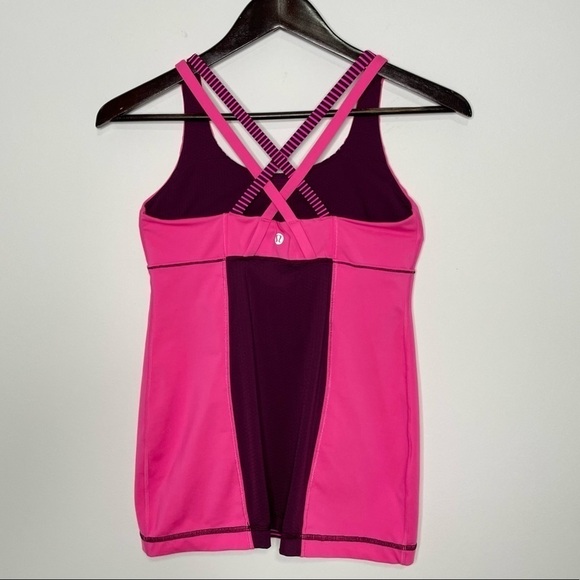 ❤️ Lululemon Energy Tank in Hyper Stripe Raspberry A3 - Picture 6 of 9